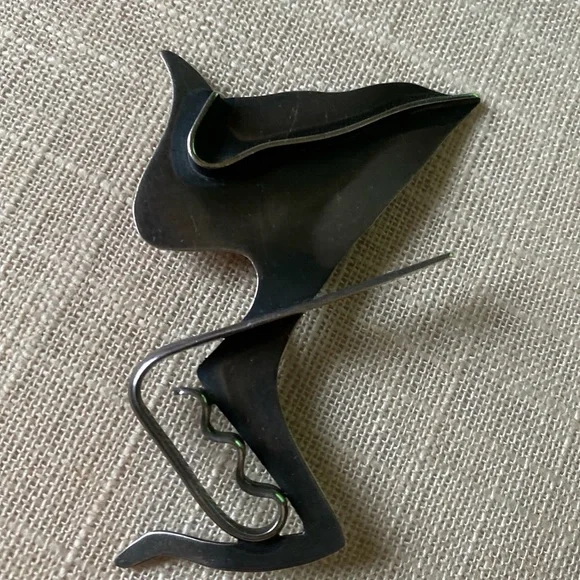 Vintage Brooch Sterling Silver Ed Wiener Signed Artist Piece modernist dancer - Picture 8 of 14
